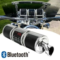 waterproof bluetooth motorcycle stereo speakers portable adjustable led screen audio amplifier fm radio mp3 music player atv utv