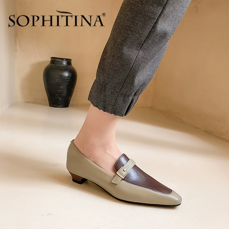 SOPHITINA/Новинка Повседневные туфли лодочки Женская обувь высокого качества из