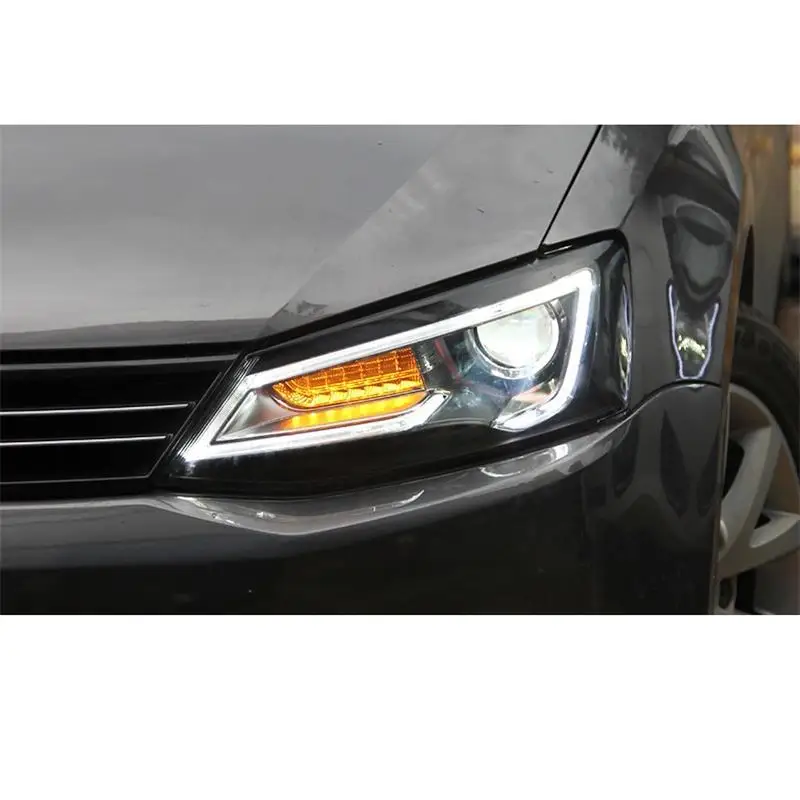 Автомобильные ходовые части Neblineros Para автомобильные Drl светодиодные фары автомобильные фары в сборе 12 13 14 15 16 17 для Volkswagen Sagitar