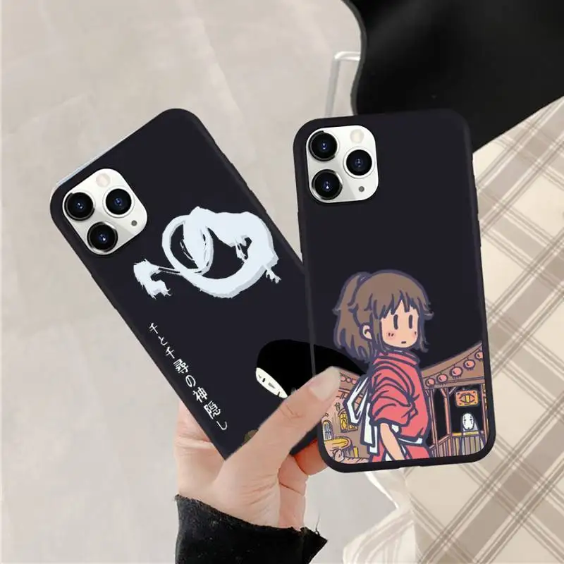 

Spirited Away Japan Anime Phone Case Candy Color for iPhone 6 7 8 11 12 s mini pro X XS XR MAX Plus