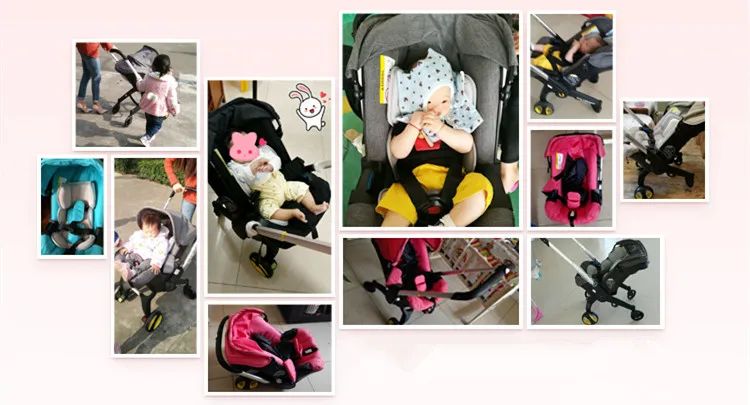 Легкая компактная детская Автомобильная коляска 4 в 1 система для