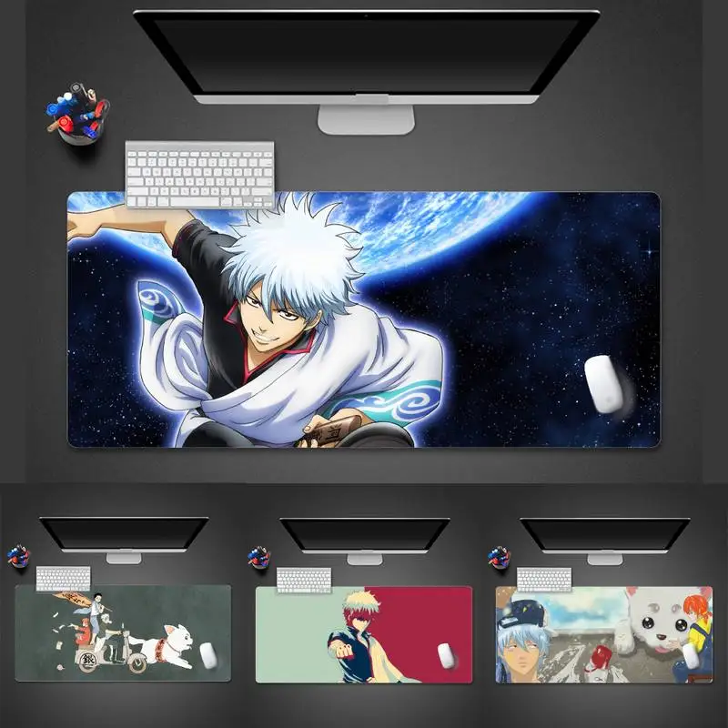 

GINTAMA anime Keyboards Mat Rubber Gaming mousepad Desk Mat Desk Gamer Office Large Mouse Mat pad X XL Non-slip Laptop Cushion