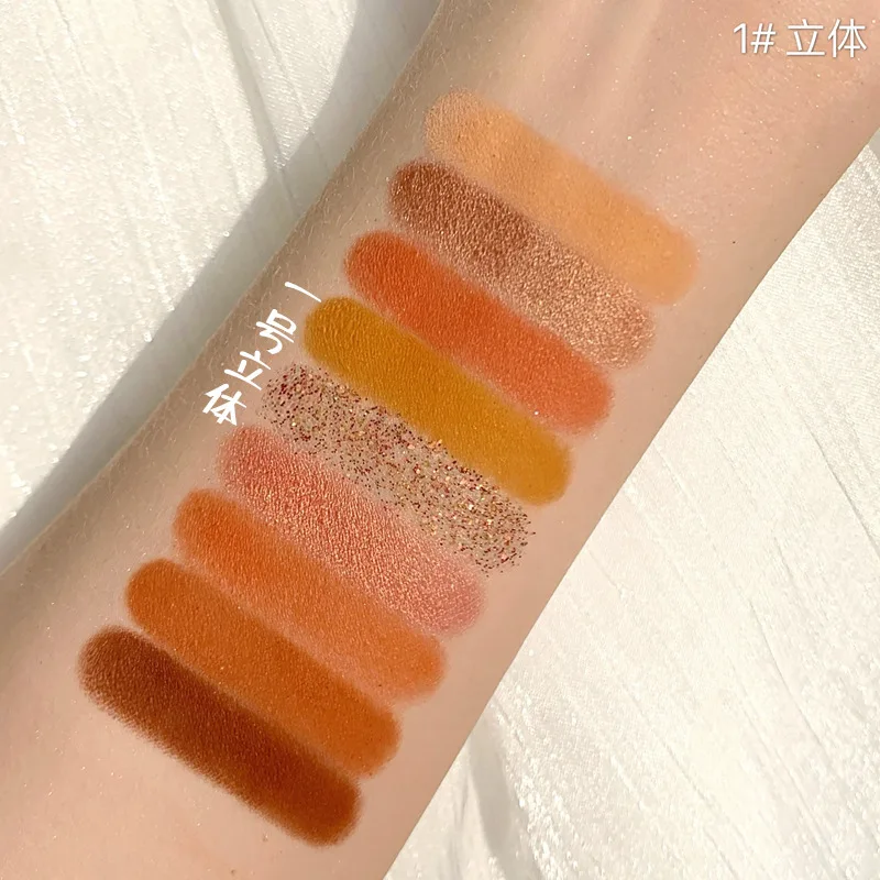 9 цветов блестящие тени для макияжа палитра теней век пигментов мерцающие