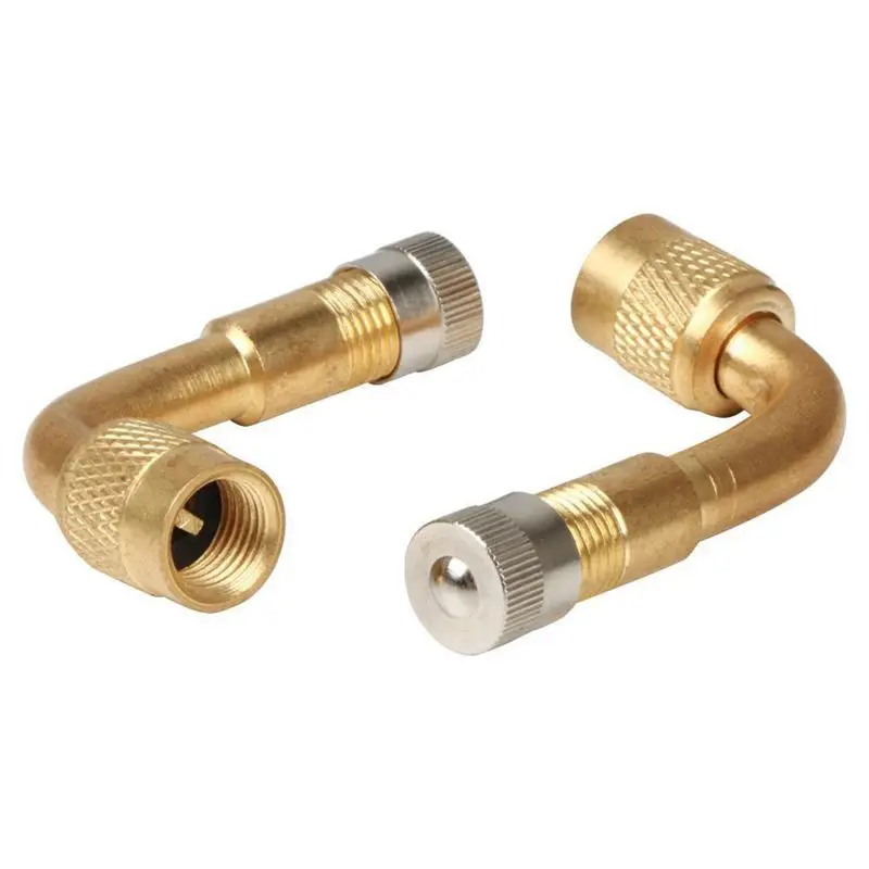 

2pcs Valve Extension Valve Extension Adapter Tire 90 Degree Bent Metal Angle for Bicycle Motorcycle Scooter