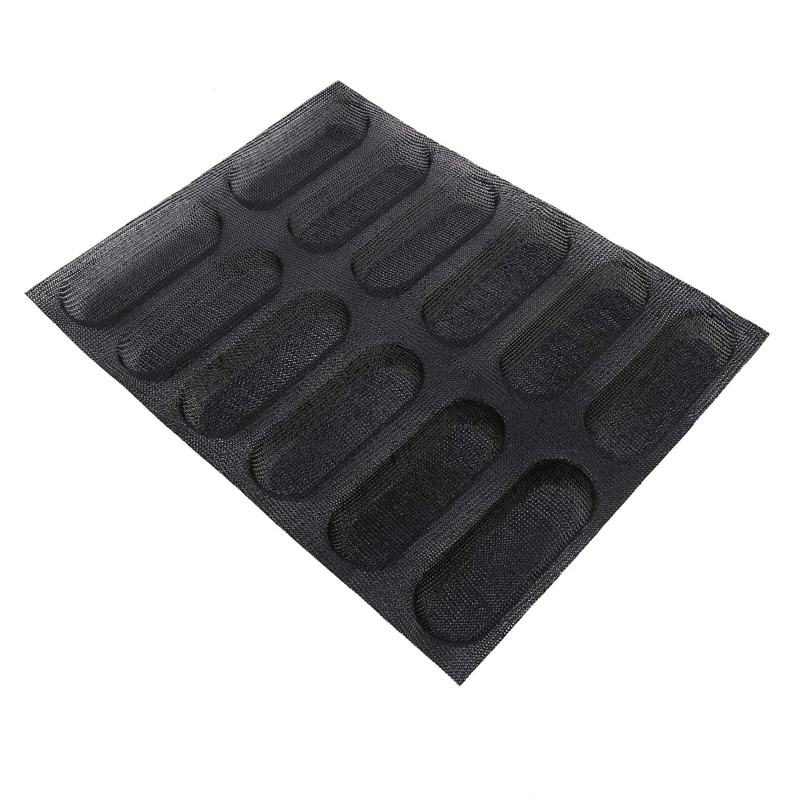 Silicone Baguette Pan-Non-Stick Perforated French Bread Pan Forms Hot Dog Molds Baking Liners Mat Mould |