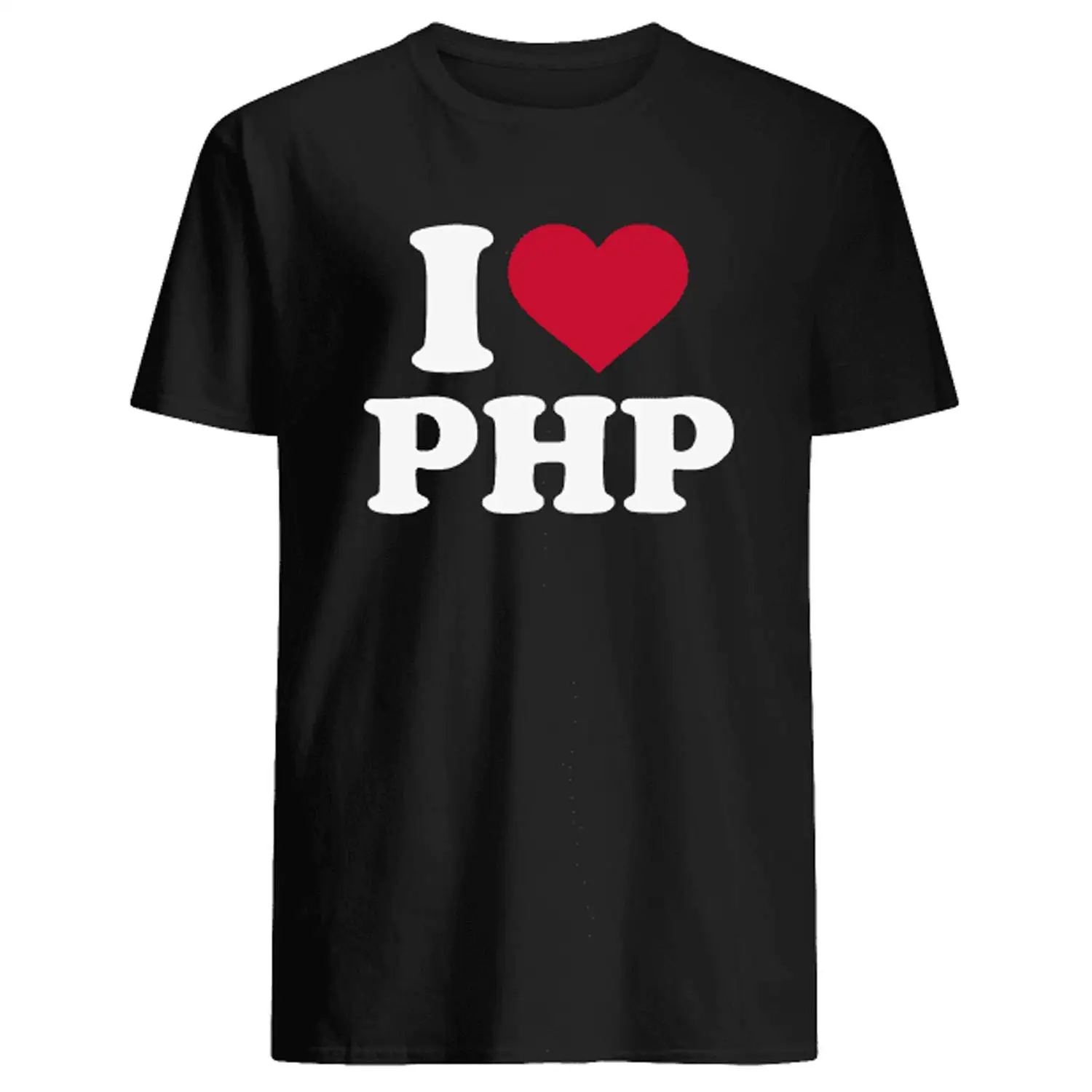 I Love php рубашка Черная мужская женская футболка унисекс| |