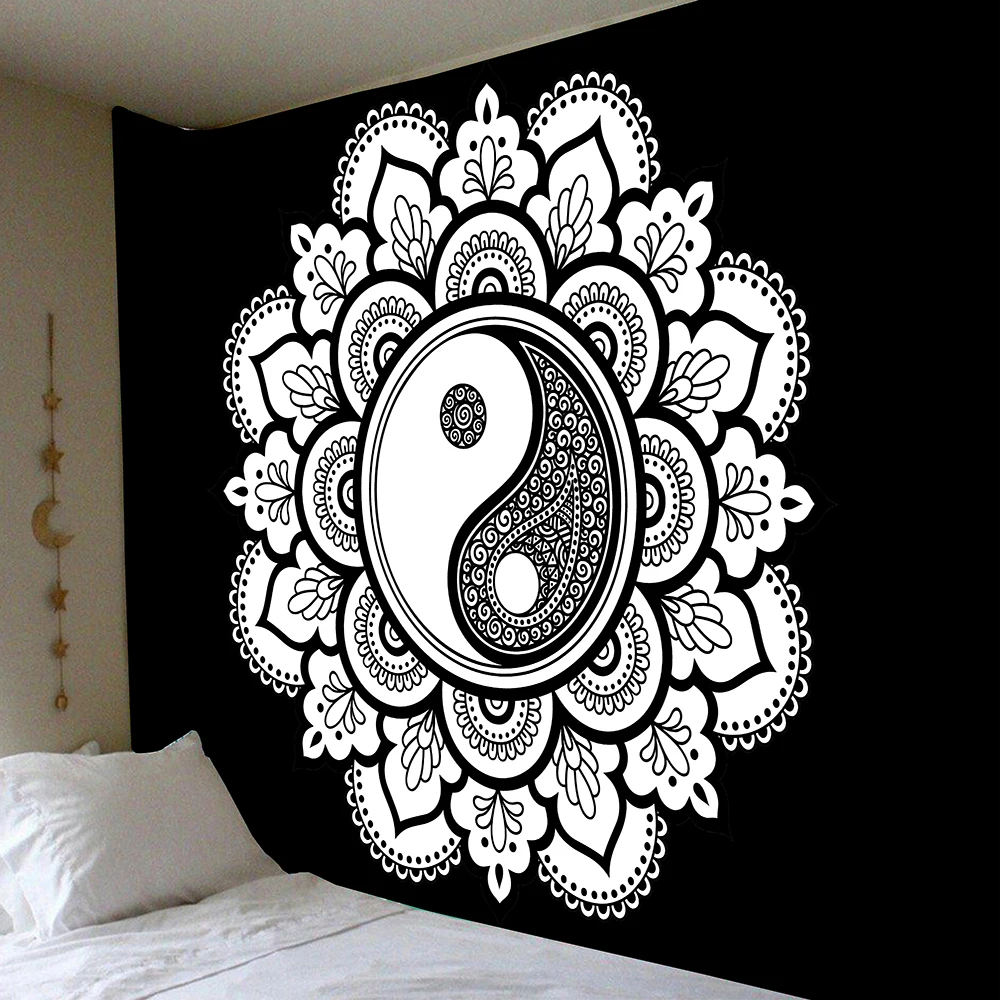 

Indian Mandala Tapestry Wall Hanging Multifunctional Tapestry Boho Printed Bedspread Cover Yoga Mat Blanket Picnic cloth