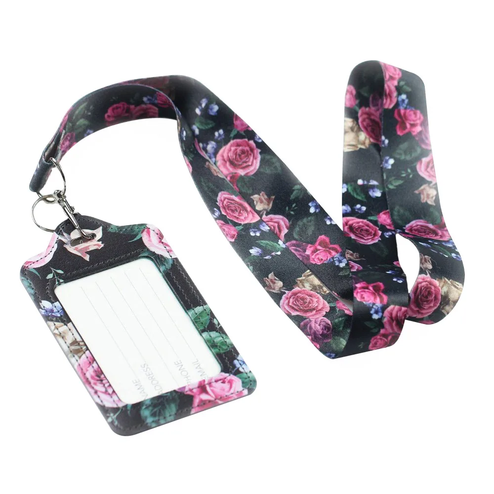 Держатель значка для мужчин и женщин ремешок банковских карт из ПУ кожи