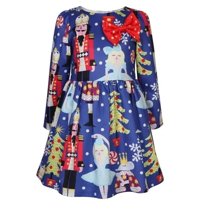 Детские рождественские платья для девочек Рождественская одежда детей