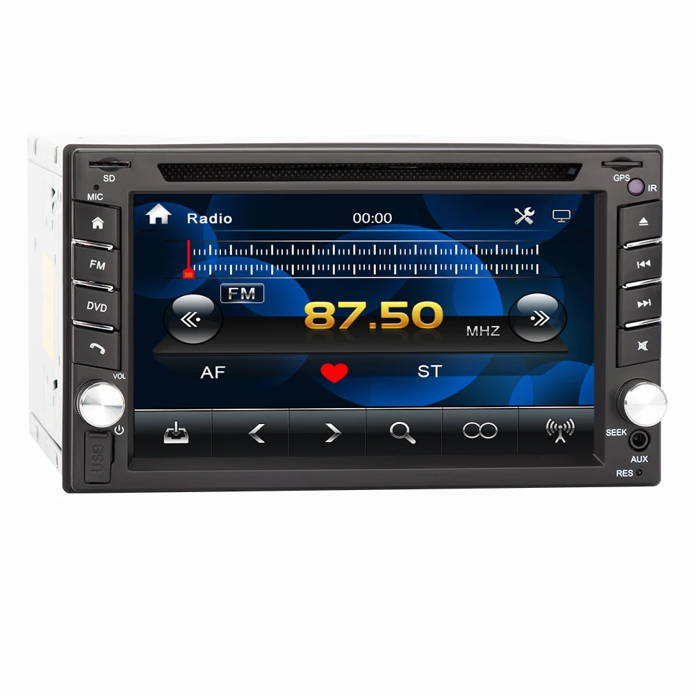 Универсальный автомобильный Dvd плеер Eunavi 2 Din RDS FM AM Bluetooth Usb Aux вход Mp5 мультимедиа