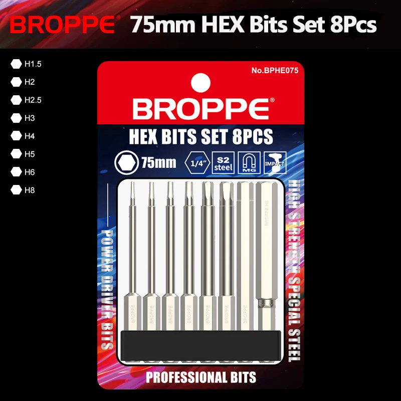 

Набор шестигранных отверток Broppe S2 8 шт.