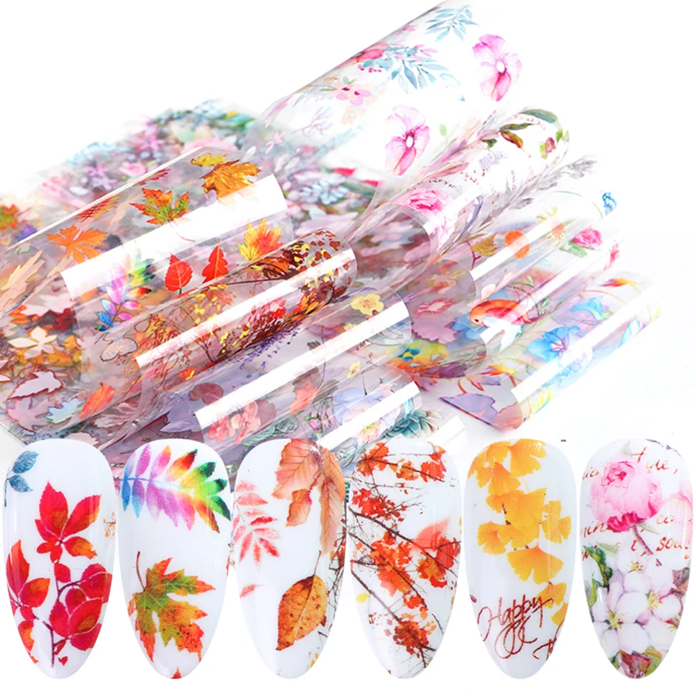 Наклейка для ногтей из кленовой фольги Весенняя наклейка на День святого