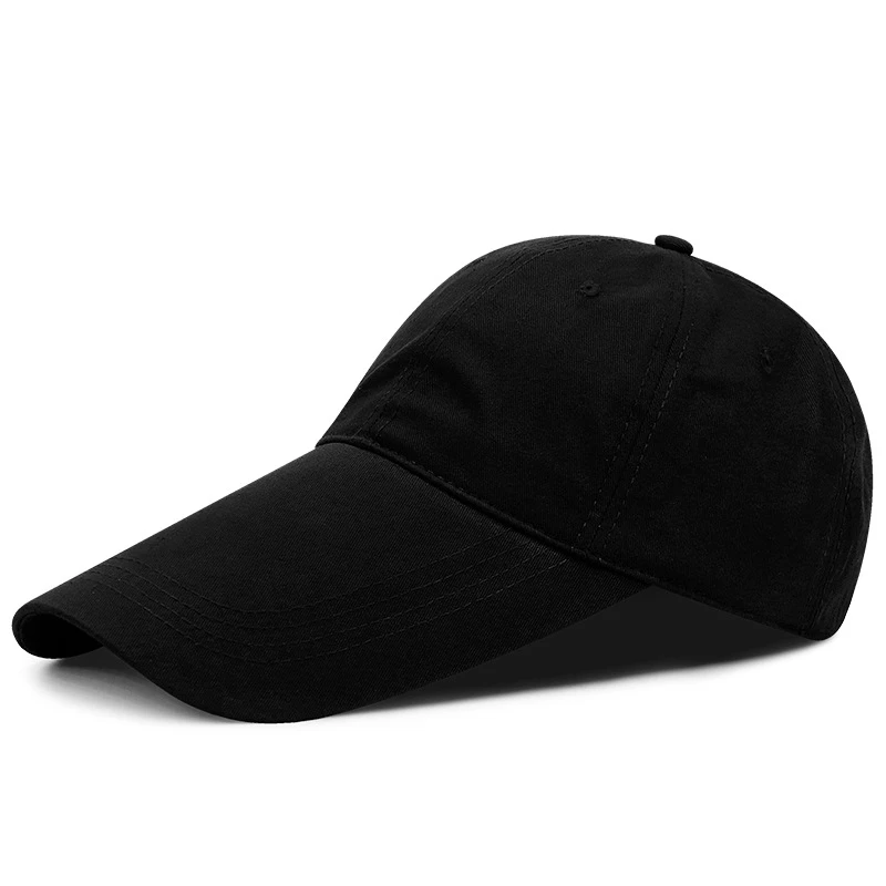 

2021 New long visor large head Man Big Size Causal Peaked Hats Cool Fishing Hat Man Plus Size Baseball Caps 55-60cm 60-65cm