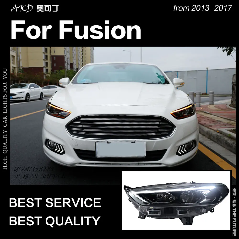 Стайлинг автомобиля фара для Ford Fusion 2013-2016 Mondeo светодиодный новинка DRL линзы