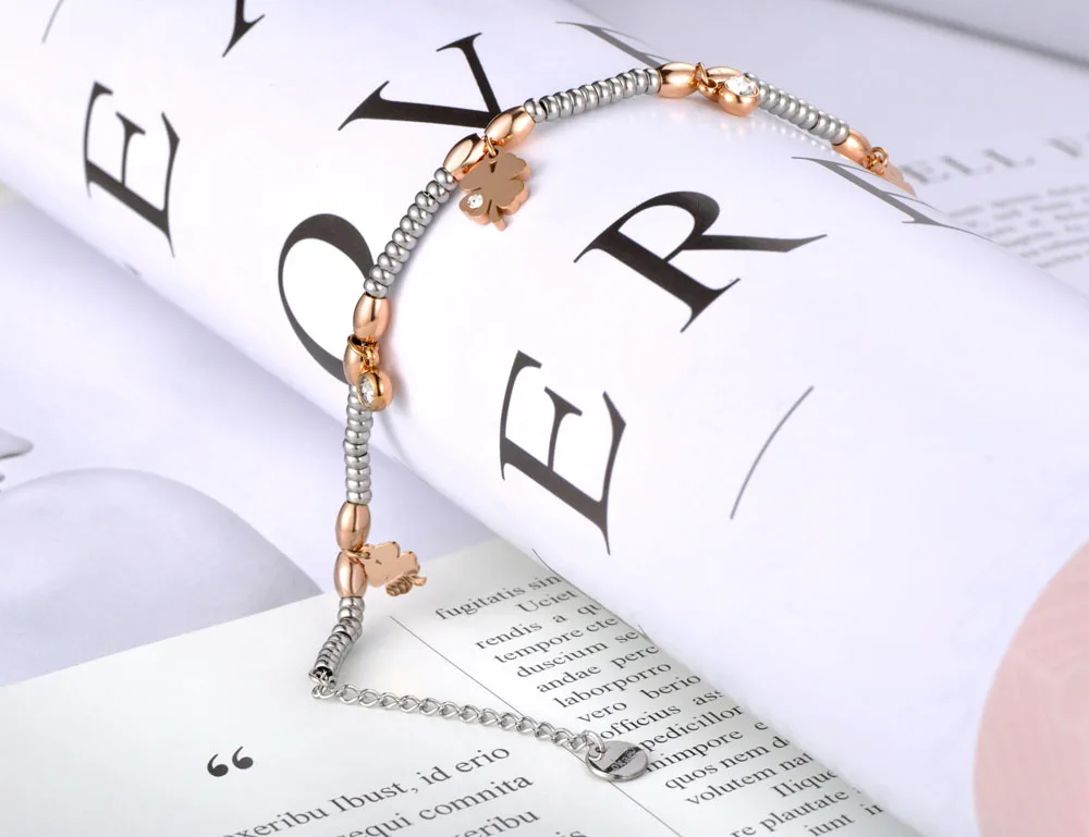 трендовая Подвеска со стразами в виде цветка из нержавеющей стали браслеты для