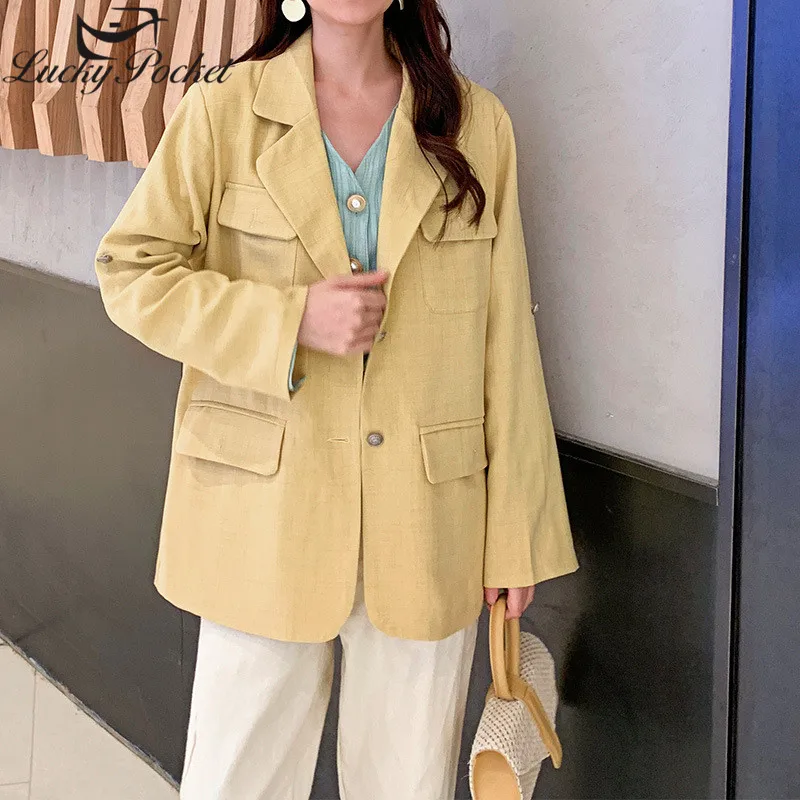 Новинка женские весенне осенние желтые облегающие блейзеры модные однотонные