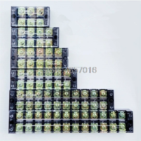 1 шт. двухрядный винтовой клеммный блок полоса 600V 25A TB 2503/TB 2504/TB 2506/TB 2508/TB 2505/TB 2510/TB 2512