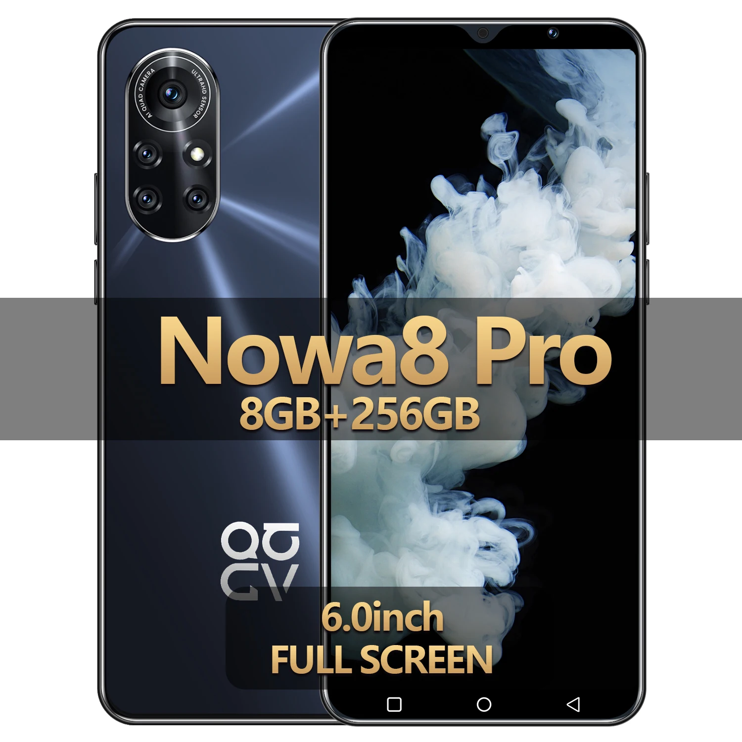 

HUAWE Nowa8 5G Sansumg Smartphone Snapdragon888 Processor Deca Core 12+512GB Mobile Phone Galaxy 6.0Inch 4K HD Screen Cellphone