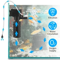 1pc mini 3 in 1 multi function aquarium filter purifier submersible internal fish tank filter power filter