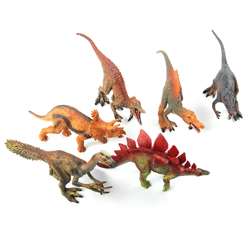 Детская модель динозавра из твердого пластика с изображением животных