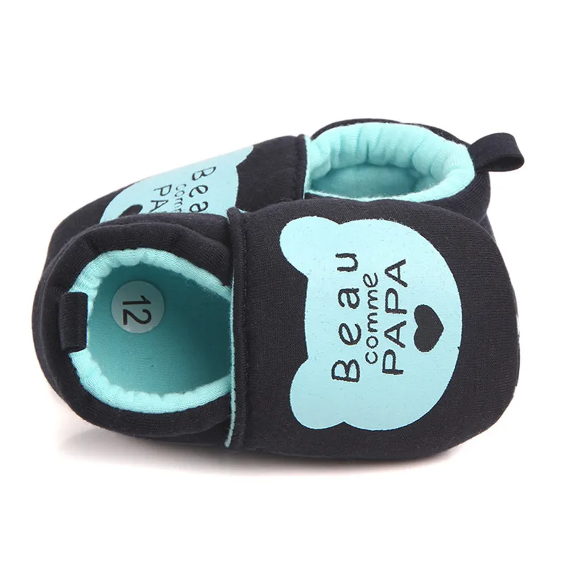 Милая обувь для малышей мягкая на плоской подошве с круглым носком теплая