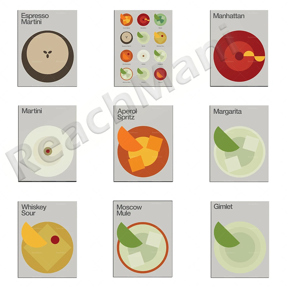 Виски кислый коктейль эспрессо-Мартини классическая печать коктейлей