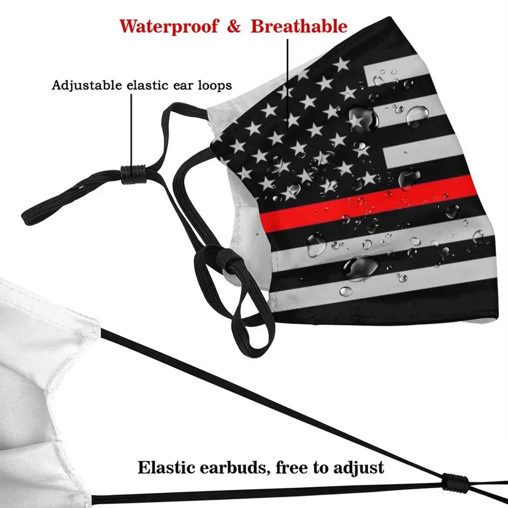 Красная живая материя тонкая красная линия фильтр от пыли для взрослых и детей