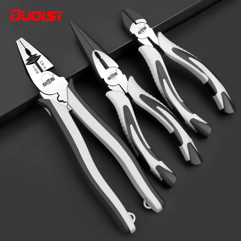 

OUDISI Wire Cutters Vise Multi-function Needle-nose Pliers Diagonal Pliers Electrician Universal Pliers Universal Too