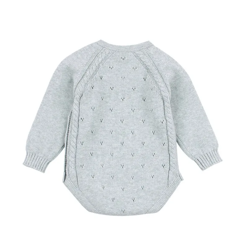 С длинными рукавами шерстяные вязаные комбинезоны для малышей \'s осень зима