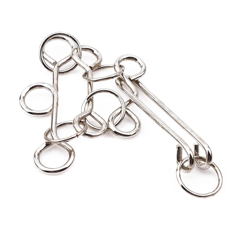 

Metal Wire Puzzle Set Brain Teaser IQ Test Game Unlock Interlock Game Fidget Toy Kids Adults Challenge Gift
