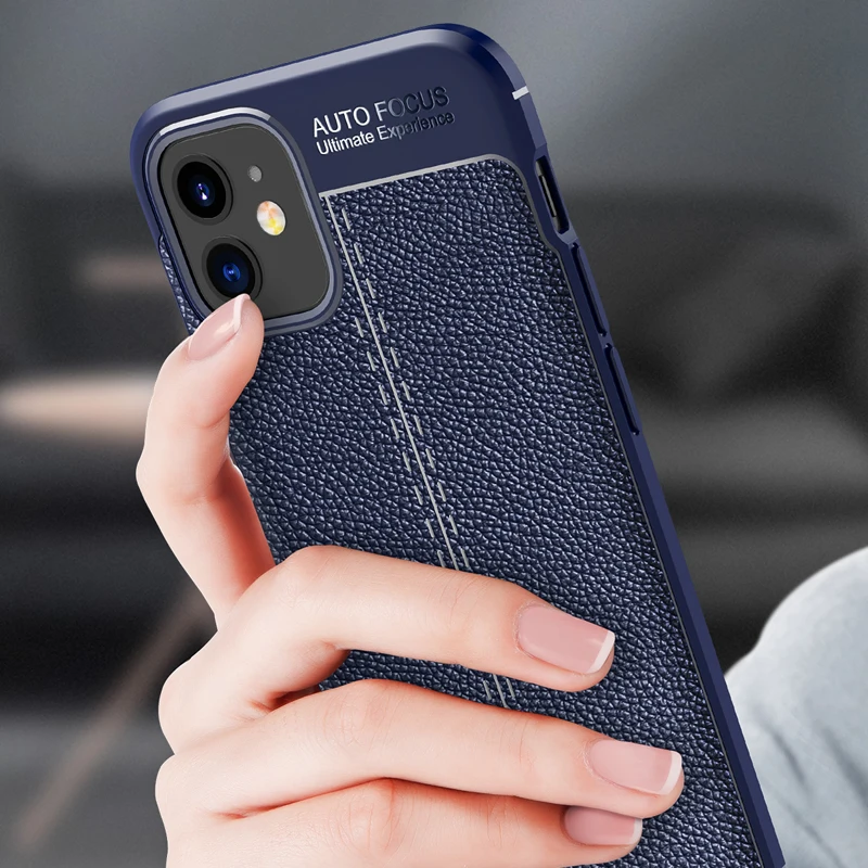 Для iPhone 12 Mini 11 Pro Max Apple чехол SE 2020 2 7 8 5 S 6S Plus XR XS кожаный PU мягкий силиконовый для