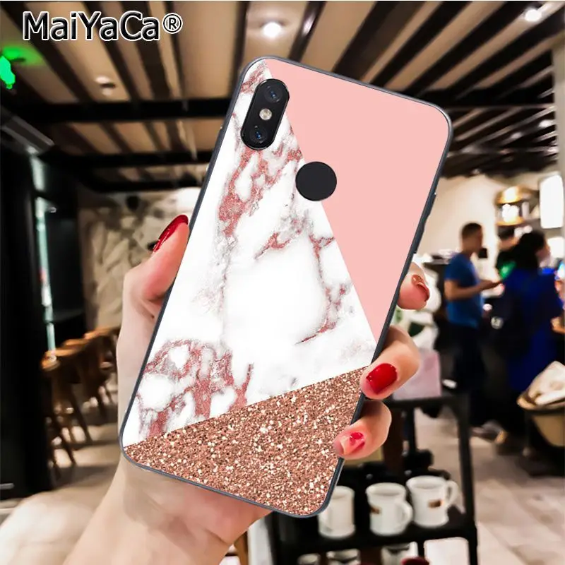MaiYaCa Art белый черный розовый мраморный принт ананас PhoneCase для Xiaomi Redmi8 4X 6A 5A 7ARedmi5 5Plus Note4 5 7 A1 A2Lite
