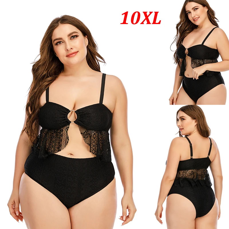 

Super Large Size 10XL Women Push Up Sexy Bikini 2021 New Mesh Bikinis Set Swimsuit Female Bathing Suit Women Swimwear