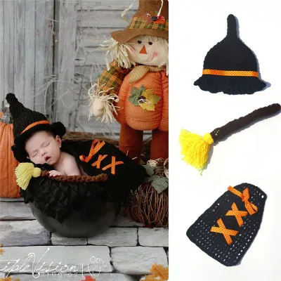 1 комплект для новорожденных мальчиков и девочек, вязаный костюм для фотосъемки, реквизит, шляпа, наряд для Минни, вязаный костюм - Цвет: 2
