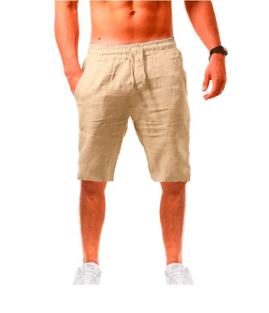 

Summer new style men's casual sports cotton and linen comfortable fashion shorts jogging pants