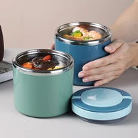 lunch bento box stainless steel soup cup thermos leakproof food container thermal cup vacuum flasks straw can be inserted