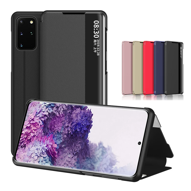 Новый Модный чехол для Samsung Galaxy S20 Plus с боковой смарт-окном прозрачный откидной