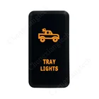 12 В оранжевые светодиодные лампы для подноса для Toyota Landcruiser Hilux FJ Cruiser Tacoma Fortuner 4runner Highlander, замена нажимного переключателя
