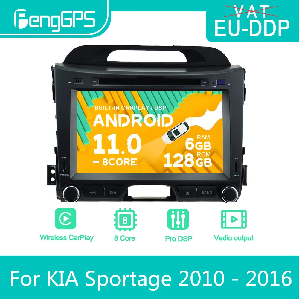 

For KIA Sportage 2010 - 2016 Android Car Radio Stereo DVD Multimedia Player 2 Din Autoradio GPS Navi PX6 Unit Touch Screen