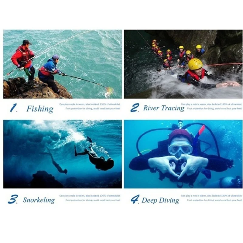 

New 5MM Neoprene Scuba Diving Boots Water Shoes Vulcanization Winter Cold Proof High Upper Warm Fins Spearfishing Shoes -40