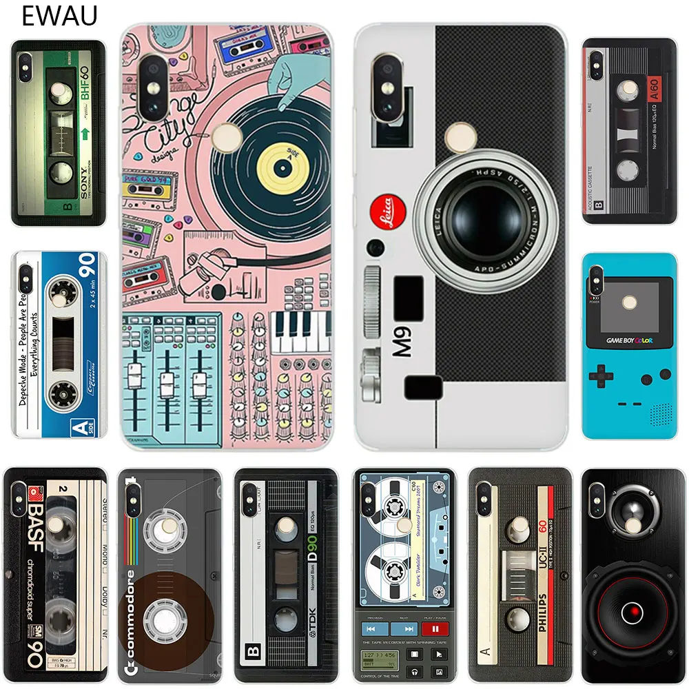 EWAU Модная ретро Смешанная кассета лента объемная камера Жесткий чехол для