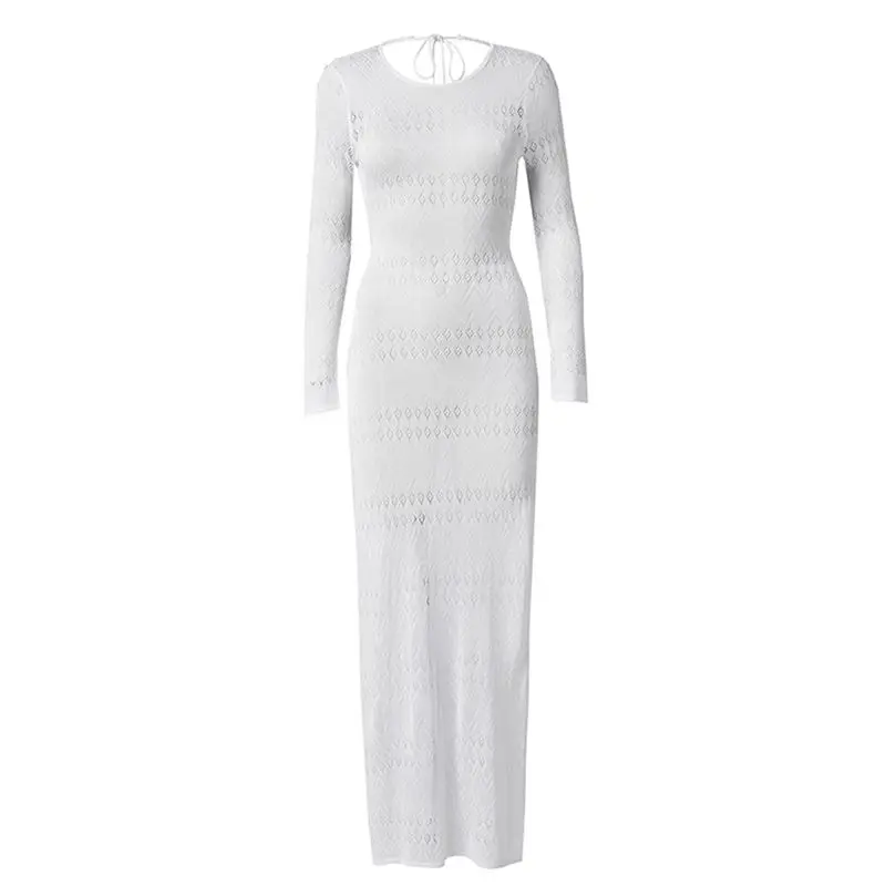 2022 вязаное длинное пляжное платье белая Пляжная накидка женское для пляжа юбка