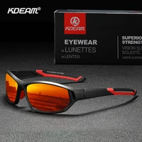 kdeam mens sport sunglasses rectangle polarized sunglass tr90 ultralight outdoor windproof uv400 travel goggles driving eyewear