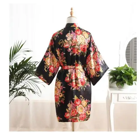 Платье подружки невесты с цветочным узором халат одежда для сна свадьбы халаты