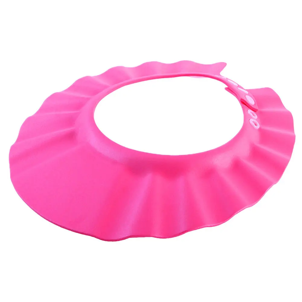 

Children Adjustable Safe Shampoo Shower Bath Soft Caps Hair Shield Bebes Children Bathing Shower Cap Hat Kids Shampoo Cap