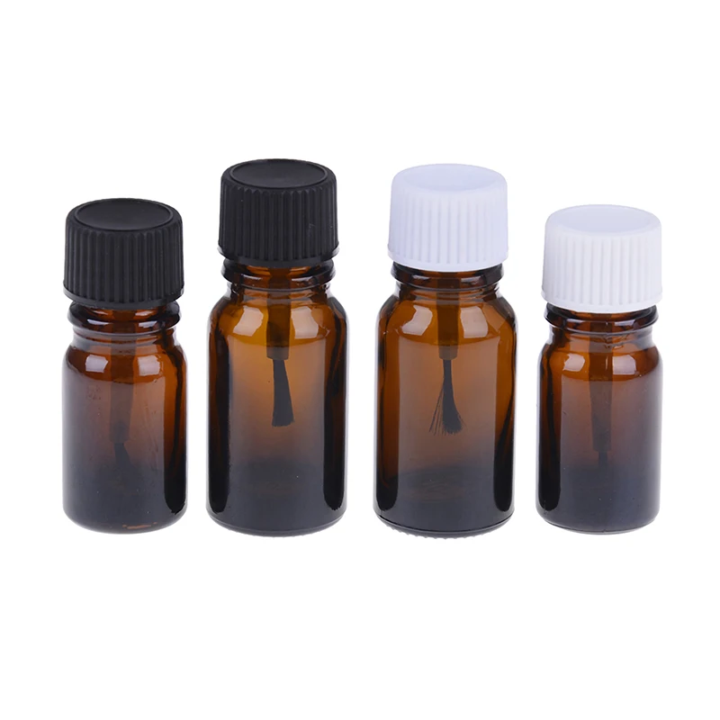 5/10 мл пустой стеклянный лак для ногтей гелевые бутылки контейнеры коричневая