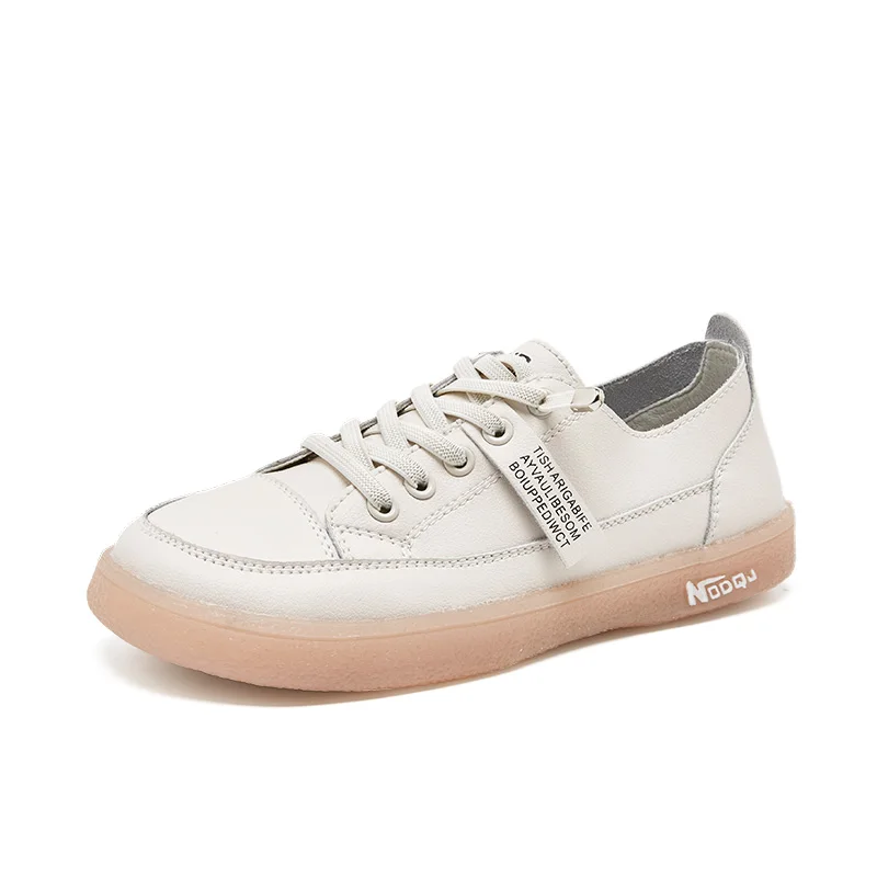 

2021 New Leather Women Sneakers Slip On White Fashion Tennis Shoes Casual Flats Rubber Comfortable Brand