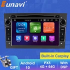 Автомобильный мультимедийный плеер Eunavi 2 DIN, Android 10, радио, аудио, DVD, GPS, для Opel Astra, Meriva, Vectra, Antara, Zafira, Corsa, Vauxhall