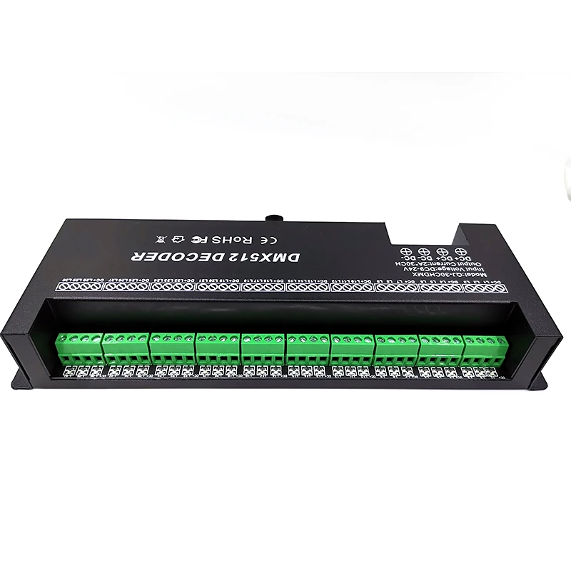 30-канальный RGB DMX512 декодер светодиодный регулятор полосы 60 А DMX диммер Входная