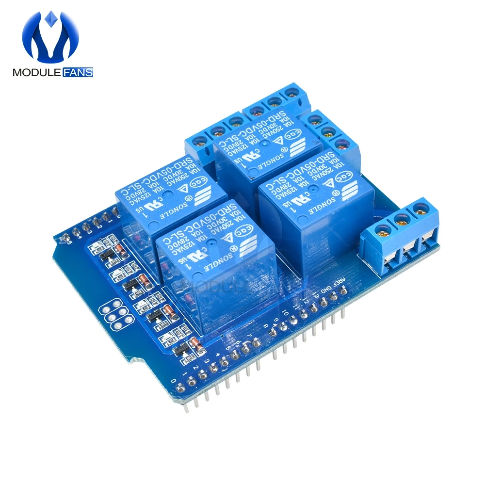 5 В 4 канала канальное реле Swtich Shield V2.0 плата Расширения для Arduino UNO R3 модуль